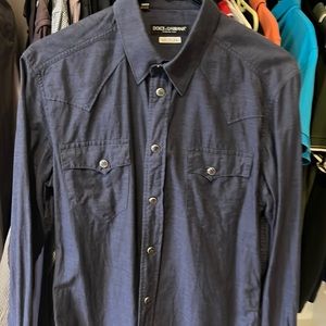 Dolce & Gabbana Mens Western Snap Up Shirt